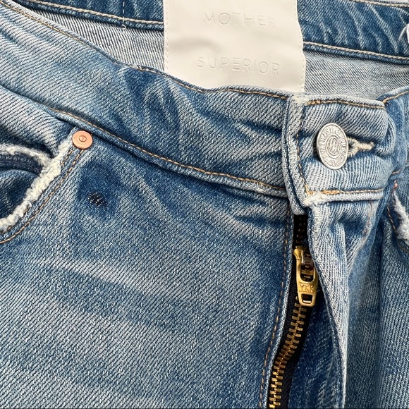Mother Superior Denim Straight Leg Jean High Rise I Confess The Dazzler Shift 27 - Picture 9 of 9